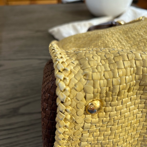 Prada Madras Woven and Leather Tote Bag - Picture 11 of 16